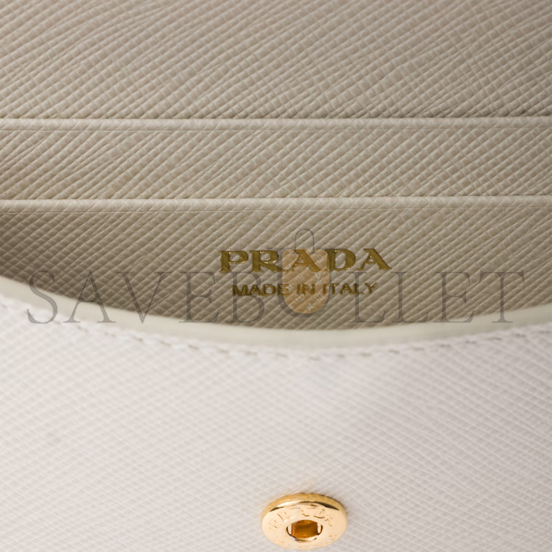 Pra*a saffiano leather card holder with shoulder strap 1mr034 (11.5*8*2.5cm)